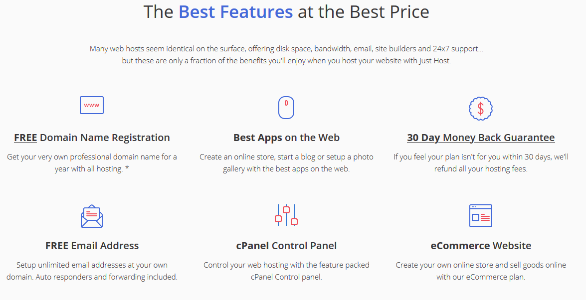 justhost features